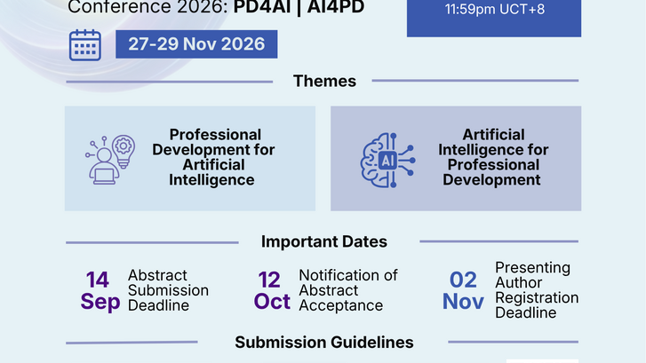 圖片關於[會議] 學習創新與新興技術會議 2026: PD4AI | AI4PD